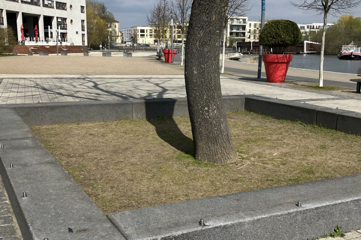 Die Stopper-Elemente dienen einem Arrangement zwischen Skateboardfahrenden und Anwohnenden am Werderhof. © SDS