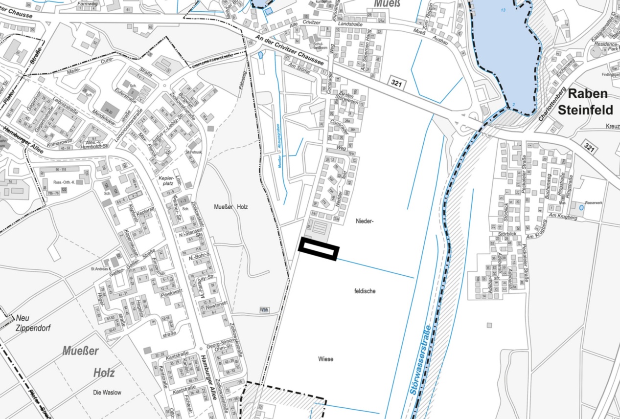 Ausschnitt Lageplan © Landeshauptstadt Schwerin