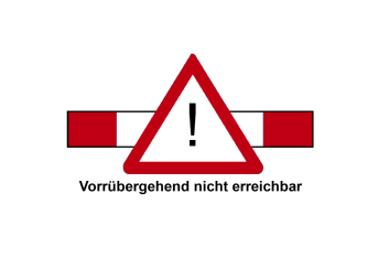 Baustellenschild zum Hinweis einer Störrung