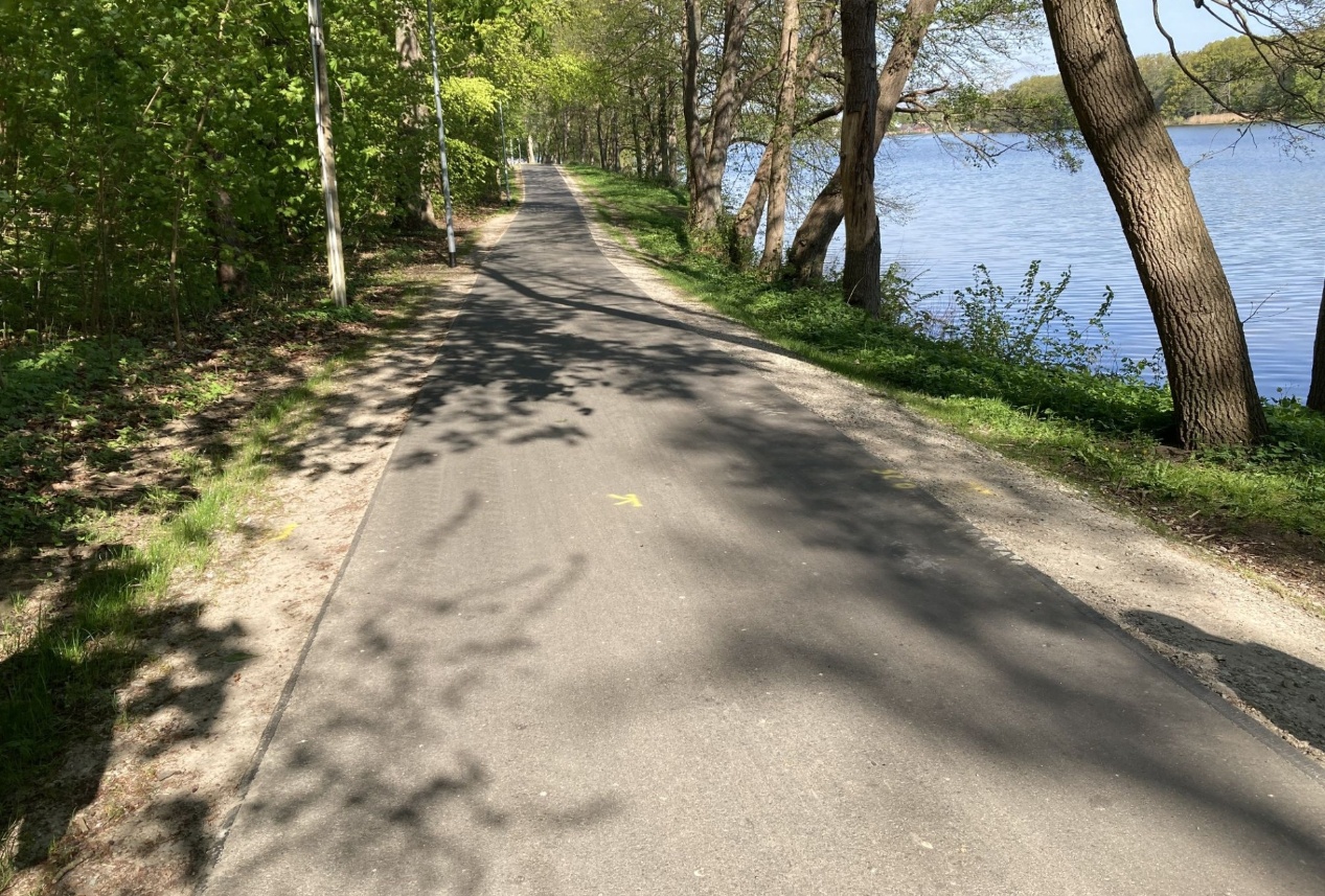 Verbindung des Radfernweges Hamburg-Rügen mit dem Residenzstädteradrundweg, Abschnitt südwestlicher Fauler See © SDS