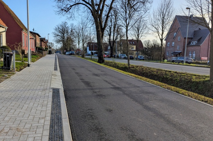 Die neue Fahrradstraße entlang der Gadebuscher Straße ist fertiggestellt. © Landeshauptstadt Schwerin