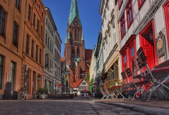 Die Einkaufsstraßen sind leer. Kunden und Händler nutzen jetzt andere Wege. © Landeshauptstadt Schwerin/UAuge